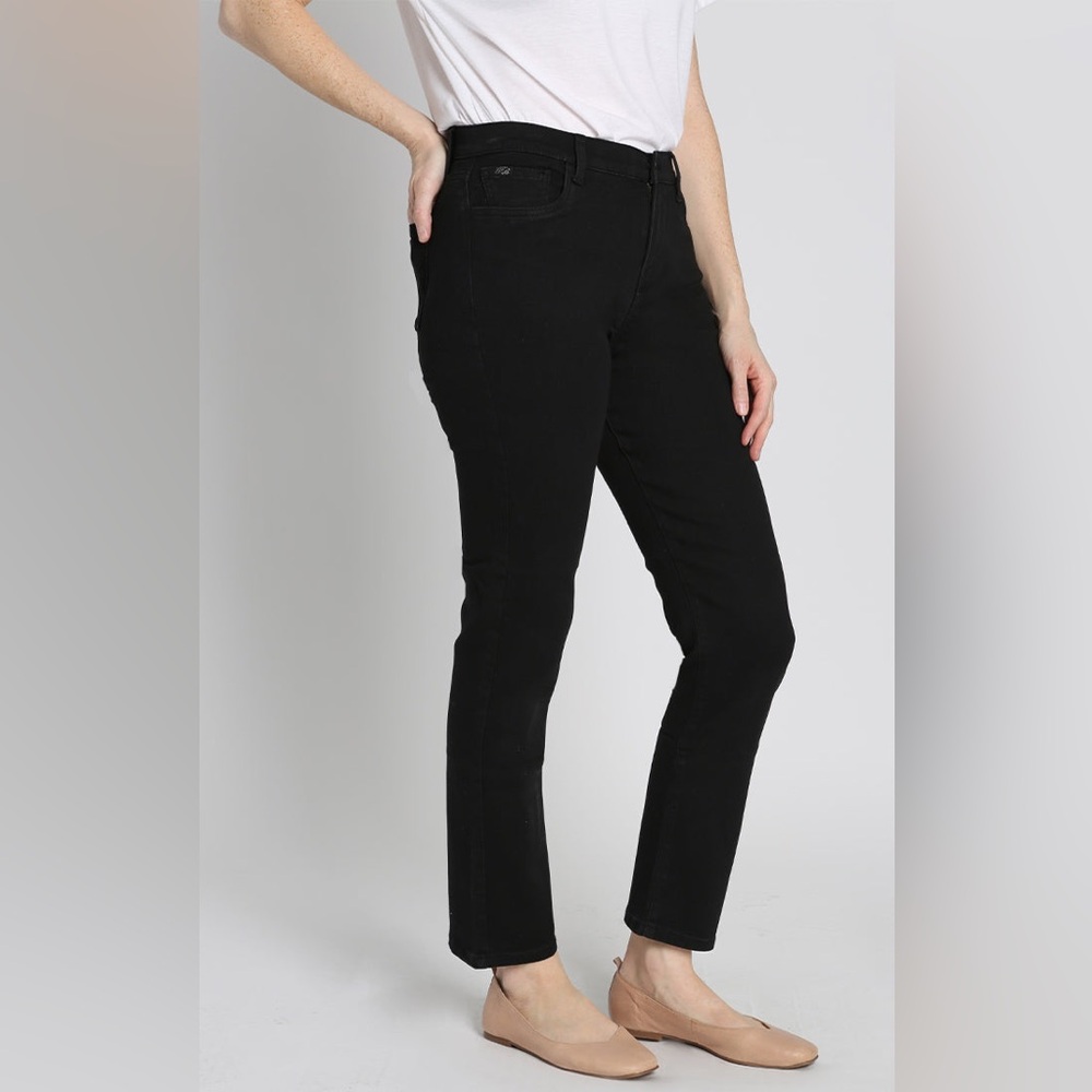 JACHS Girlfriend Black Straight Leg Ankle Pants Versatile Fit - Picture 4 of 4